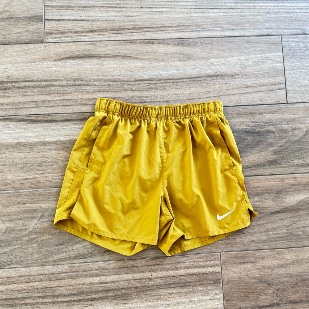 Nike Men's Athletic Shorts Yellow with White Swoosh